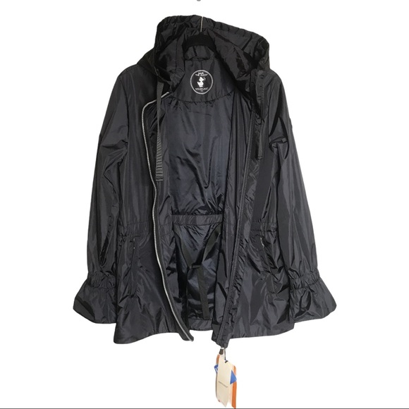 Save The Duck Black Mega Packable Hood Rain Jacket NWT Size Small - Picture 4 of 16